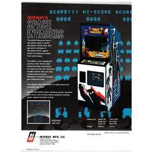Midway Space Invaders Arcade Game Ad 1980s Video Game Retro